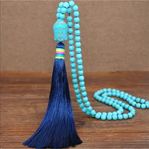 Earth Art hand crafted artisan Other - Turquoise Buddha Meditation mala